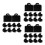 30Pièces Mini Sac À Jeu D’imitation Décor Maison De Noir 4