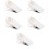 5Pcs White Desk Edges Cup Clip with Hole Design and Storage Space 8