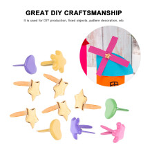 300Pcs Mini Colorful Brads Two-Legged Nails For Diy Craft Projects