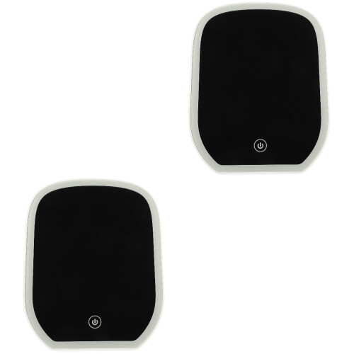 2Pcs Touch LED Makeup Mirror White Foldable Adjustable Beauty Mirror 2