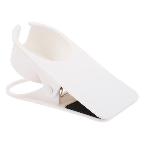 5Pcs White Desk Edges Cup Clip with Hole Design and Storage Space 1
