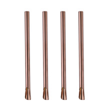 12Pcs Easy Clean Golden Stainless Steel Reusable Straws for Milk Tea