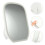 2Pcs Touch LED Makeup Mirror White Foldable Adjustable Beauty Mirror 10