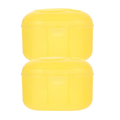10Pcs Travel Pacifier Holder Case Portable Storage Yellow 2