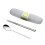 3Pcs Camping Stainless Steel Flatware Set Yellow Spoon Chopsticks Case 9