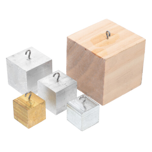 10Pcs Colored Square Density Cubes with Hook for Physics Teaching