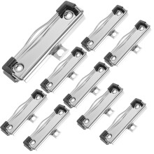 90Pcs Low Profile Metal Clipboard Clamps with Rubber Feet Silver