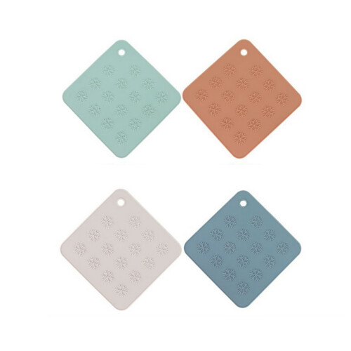 4Pièces Ensembles De Table Silicone Bleu Ciel Protège Table Coupelle 2