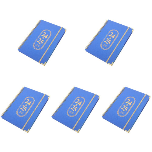 5Pcs Blue Weekly Planner Organizer Portable Academic Coil Notebook 2