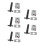 5Sets Concealed Stainless Steel Door Security Chain Lock for Apartment 9