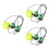 3Sets Boxball Trainingszubehör Grün, Saugnapfmontierbar, Elastic 3