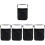 5Pcs Lightweight Black Mesh Bag Foldable Large Capacity Outdoor Bag 5