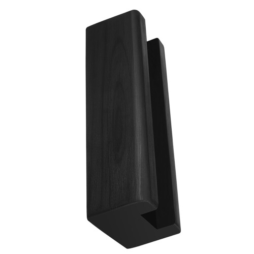 2Pcs Solid Wood Floor Mirror Rack Black with Stable Anti-Skid Design 2
