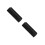 2Pcs Solid Wood Floor Mirror Rack Black with Stable Anti-Skid Design 9