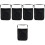 5Pcs Lightweight Black Mesh Bag Foldable Large Capacity Outdoor Bag 4