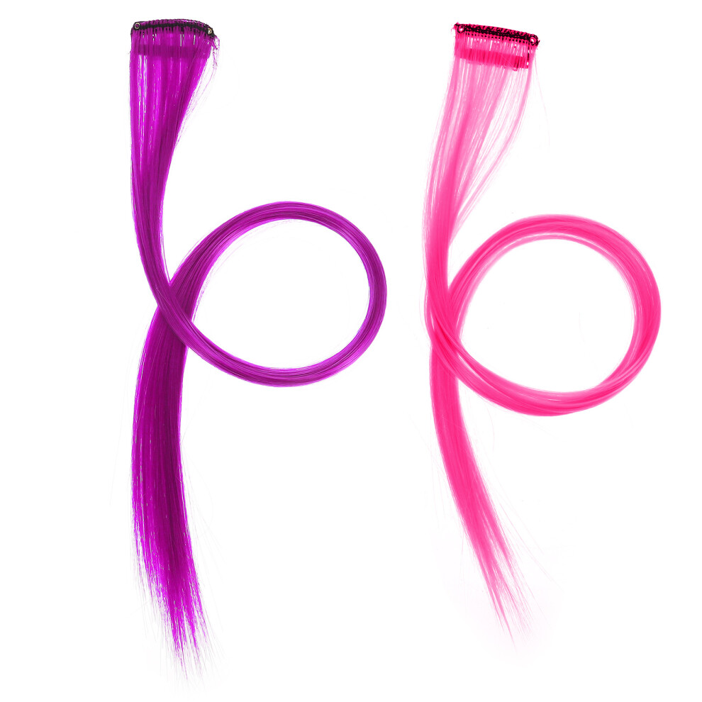 Iplusmile Unisex 10Pcs Colored Clip-In Straight Hair Extensions For Women
