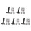 5Sets Concealed Stainless Steel Door Security Chain Lock for Apartment 8