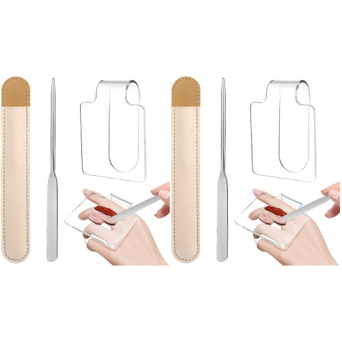2Pcs Clear Acrylic Makeup Palette with Spatula for Mixing Foundations 1