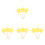 12Pcs Lightweight Felt Star Shaped Cutouts Yellow for Event Decor 3