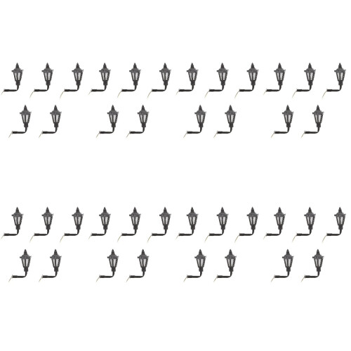 40Pcs Simulation Lamp Black Mini Model Lights for Sand Table Decor 2