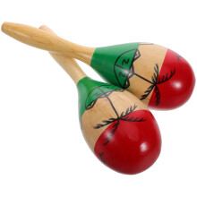 2Pièces Maracas Percussion Bois Sonorités Uniques Jeux Musicaux Bébé