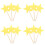 12Pcs Lightweight Felt Star Shaped Cutouts Yellow for Event Decor 6