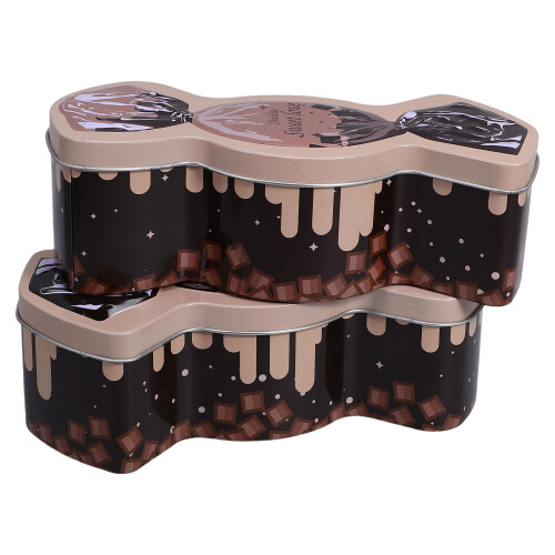 4Pcs Candy Tin Storage Boxes Vintage Metal Tins Lids Multi 1