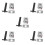 5Sets Concealed Stainless Steel Door Security Chain Lock for Apartment 5