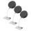 3Pièces Verrous Câble Anti-Perte Acier, Fermeture Sécurisée ABS Noire 1