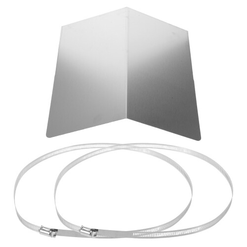 2Pcs Outdoor Stainless Steel Camera Sun Rain Shield Silver