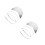 2Pcs Outdoor Stainless Steel Camera Sun Rain Shield Silver 6