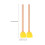 80Pcs Durable Wooden Handle Round Sponge Brushes for Kids Art Projects 3