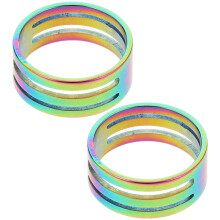 10Pièces Ouvre-Anneaux Circulaires Multi Couleurs