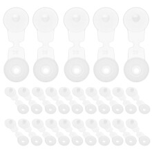 300Pcs White Plastic Wristband Buckles Easy Fasten for Event Bracelets