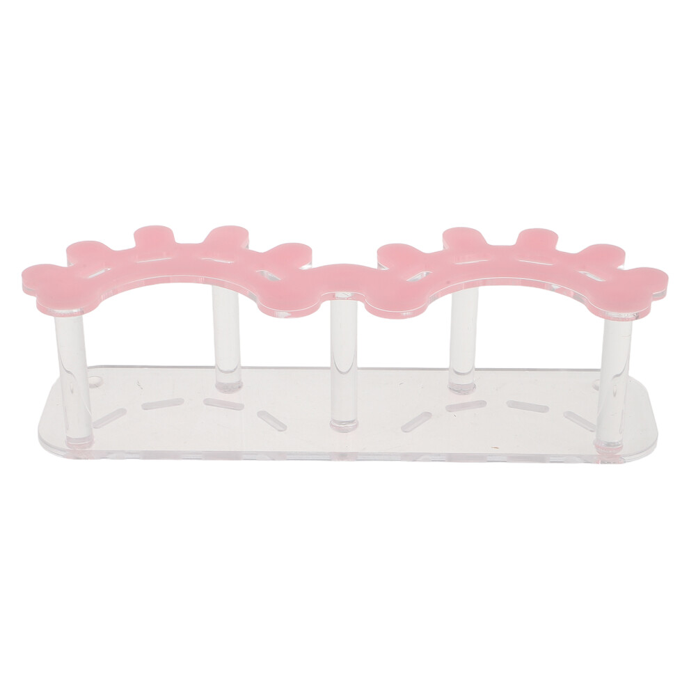 Ohphcall Pink 2Pcs Acrylic Eyelash Tweezer Stand 8-Slot Lash Organizer For Home