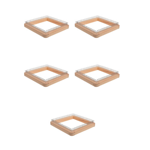 5Pcs Wooden Square Weaving Loom Mini Knitting Board for Creative DIY 2