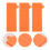 6Pcs Plastic Cutter Protective Sleeves Orange for Outdoor Camping Use 11