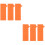 6Pcs Plastic Cutter Protective Sleeves Orange for Outdoor Camping Use 8