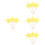 12Pcs Lightweight Felt Star Shaped Cutouts Yellow for Event Decor 7