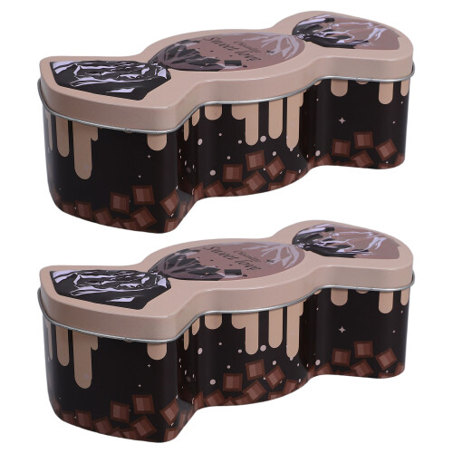 4Pcs Candy Tin Storage Boxes Vintage Metal Tins Lids Multi 2
