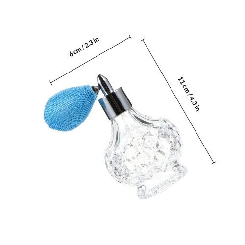 Glass Perfume Bottle Blue Refillable Spray Elegant Storage Bottle 1