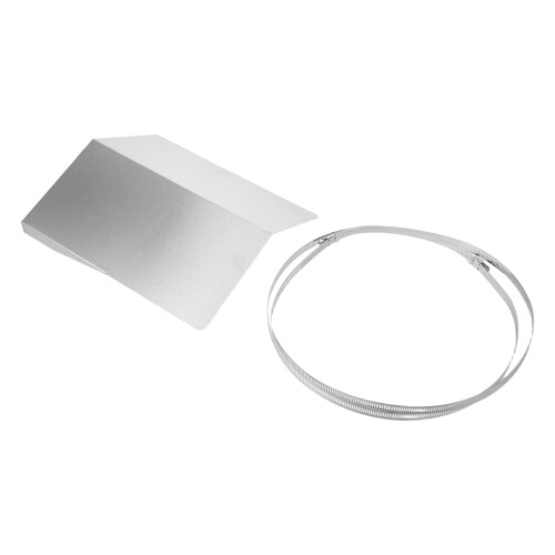 2Pcs Outdoor Stainless Steel Camera Sun Rain Shield Silver 2