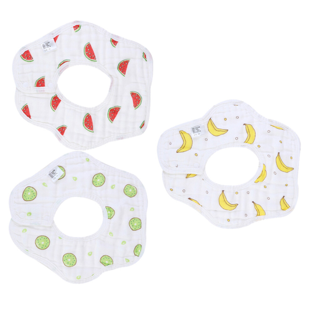 9Pcs Cotton Baby Drool Bibs Soft Saliva Towels Snap Button Design Iplusmile