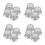 16Pcs Silver Rotary Volume Knobs Plastic for Home Theater and Audio 7