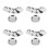 24Pcs Reusable Silver Coasters Metal Table Protectors 5
