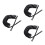3Pcs Facial Machine Silicone Spray Hose Replacement Black Flexible 3