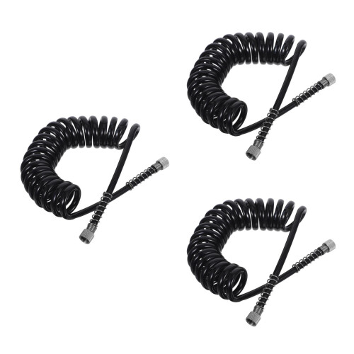 3Pcs Facial Machine Silicone Spray Hose Replacement Black Flexible 2