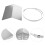 2Pcs Outdoor Stainless Steel Camera Sun Rain Shield Silver 11
