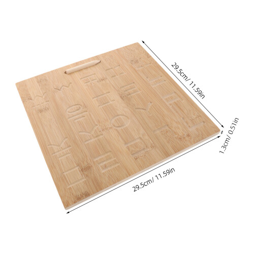 Double-Sided Bamboo Writing Pad Kids Grip Trainer Fine Motor Tool 2