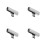 4Pcs Silver Type Adapter for Headphones with Charging Support 6